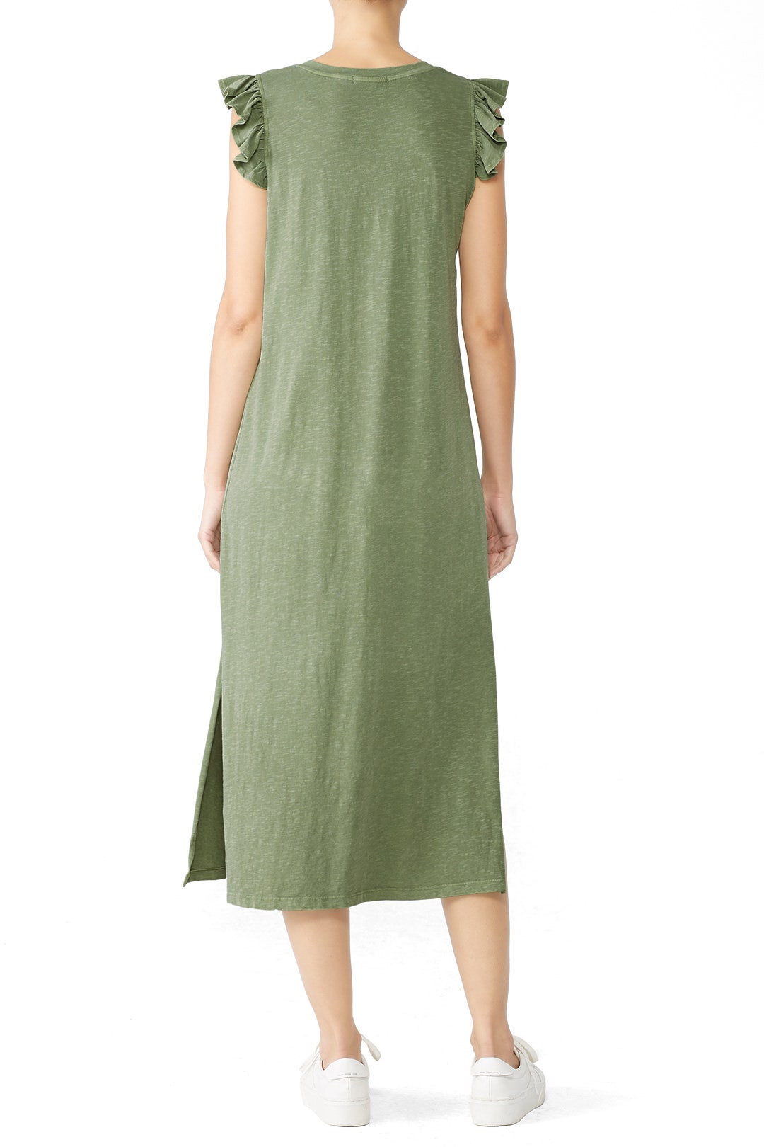 Green Ruffle Midi Dress by Sundry 1