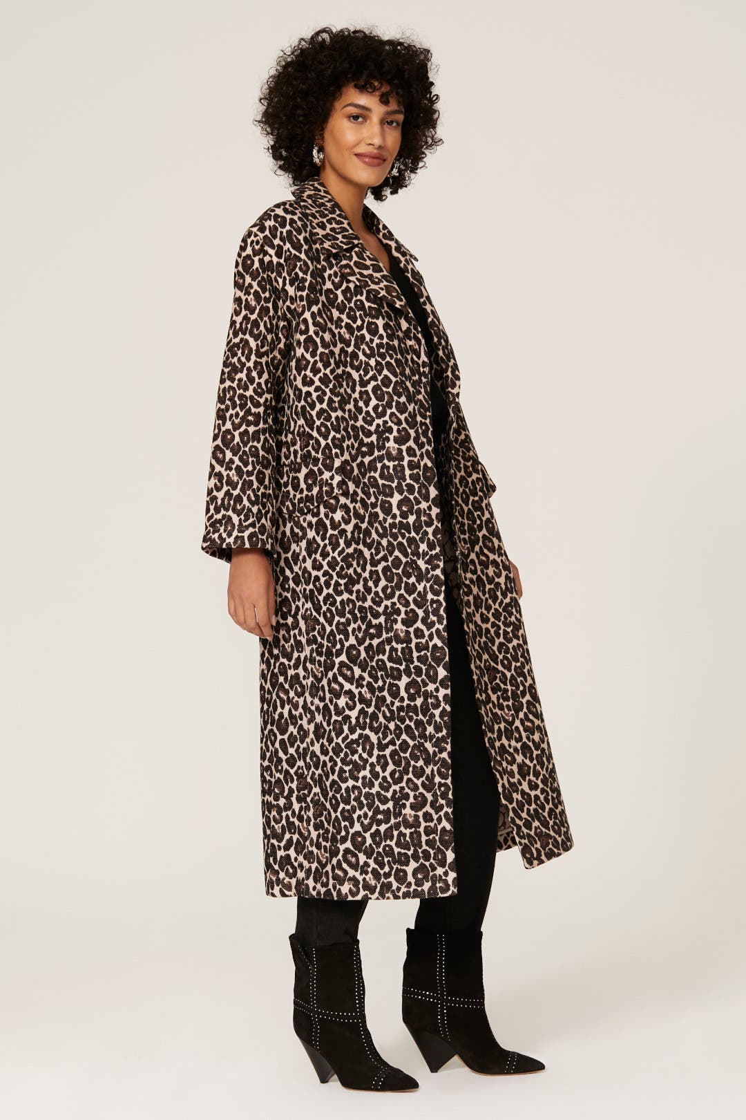 Leopard Jacquard Coat by Victor Alfaro x RTR | Rent the Runway