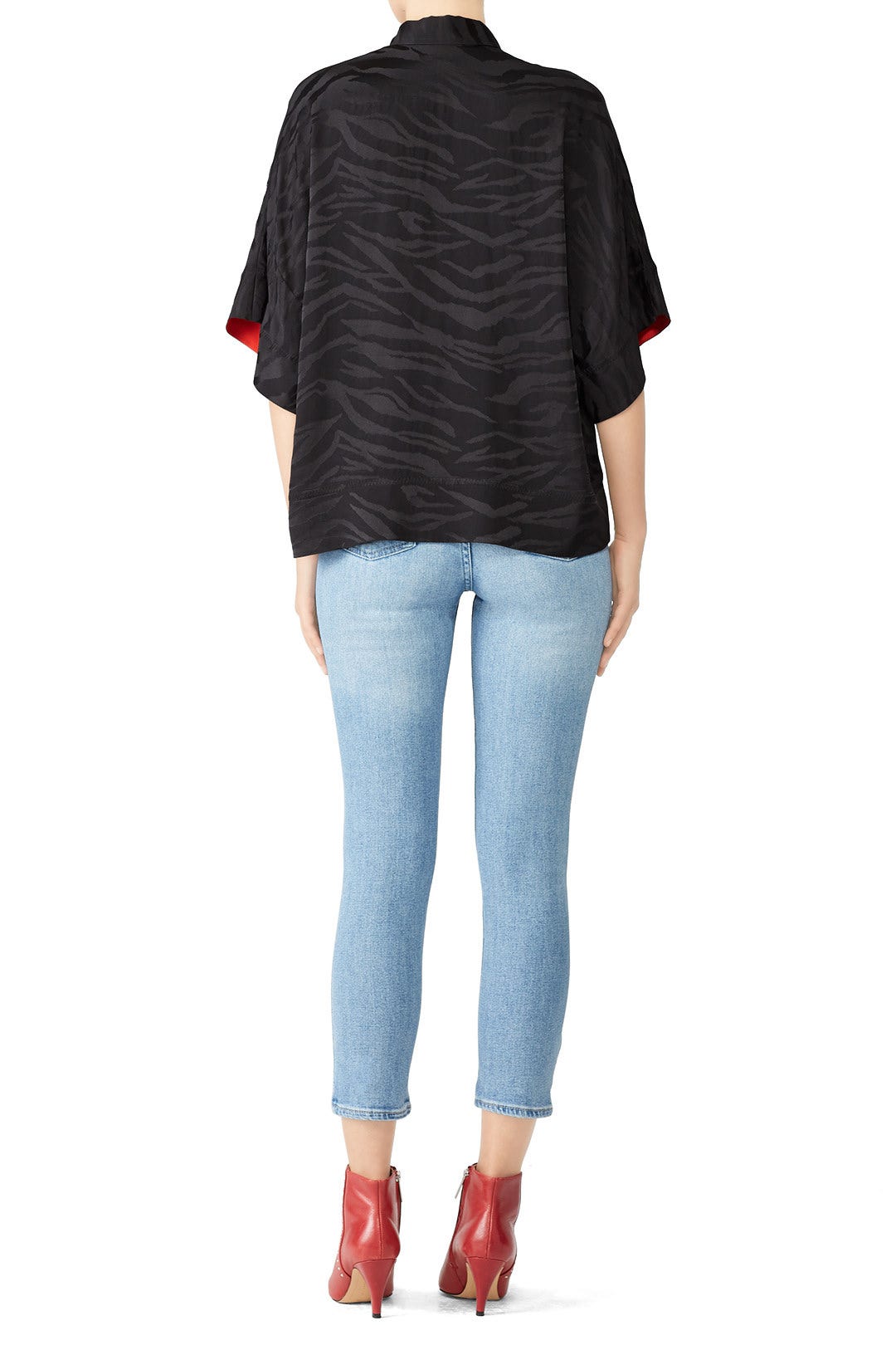Zebra Button Down Top by Zadig & Voltaire 2