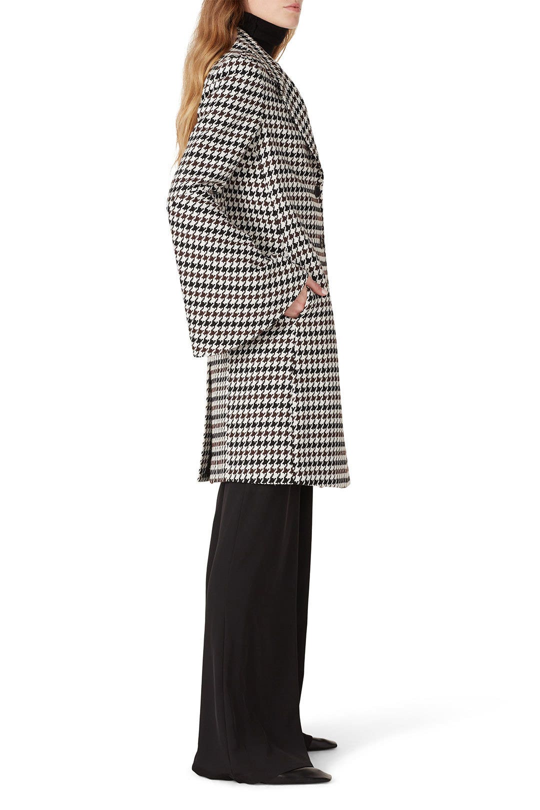Houndstooth Bell Sleeve Coat by Derek Lam 10 Crosby x RTR 1