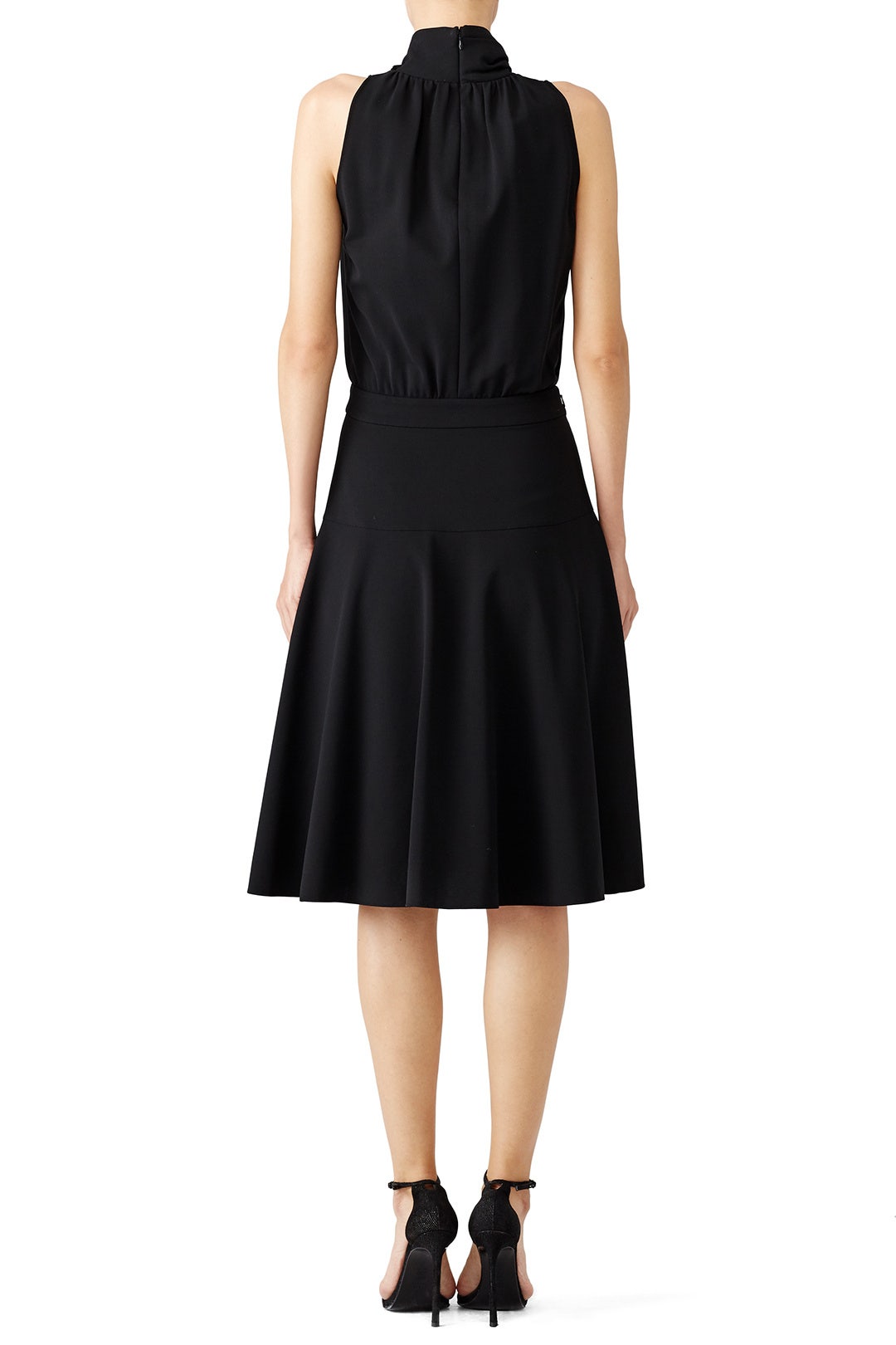 Black Collared Wrap Dress by DEREK LAM 2