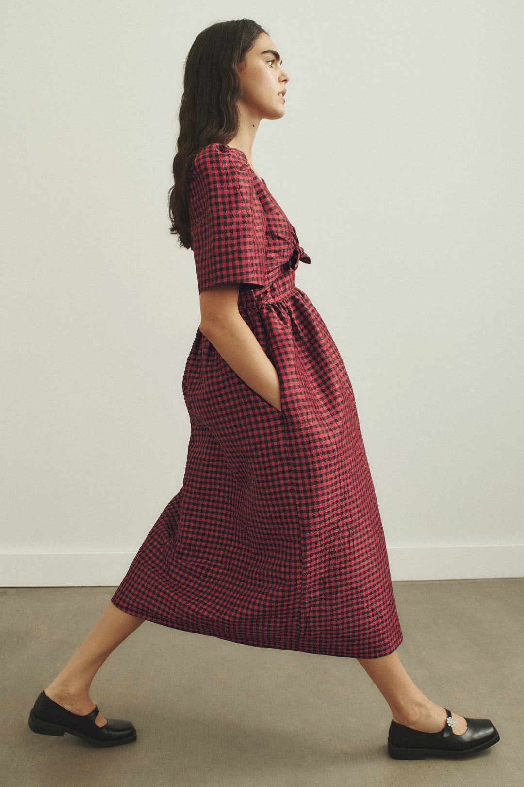 Tie Front Midi Dress