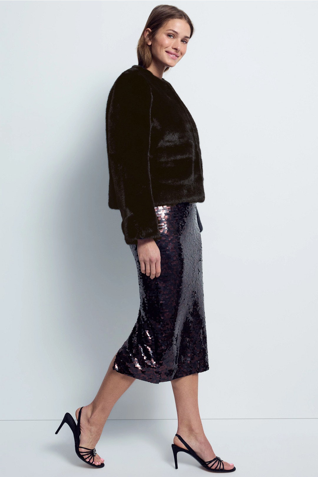 Gifanita Collarless Fur Coat by Maje 1