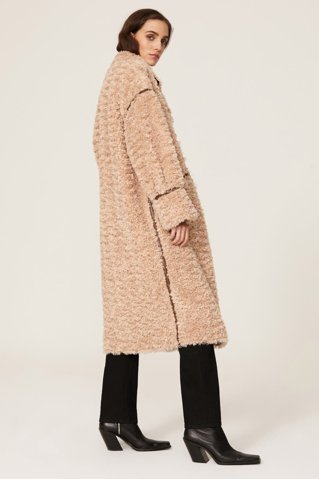 新品　Reversible Faux Shearling Dress Coat Reversible Faux Shearling Coat by OOF | Rent the Runway