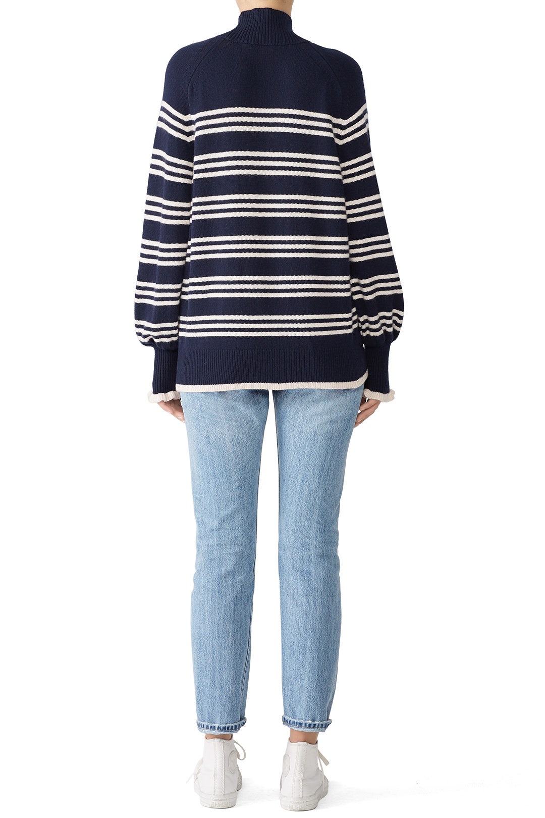 Striped Turtleneck Pullover by Rebecca Taylor NYC 1