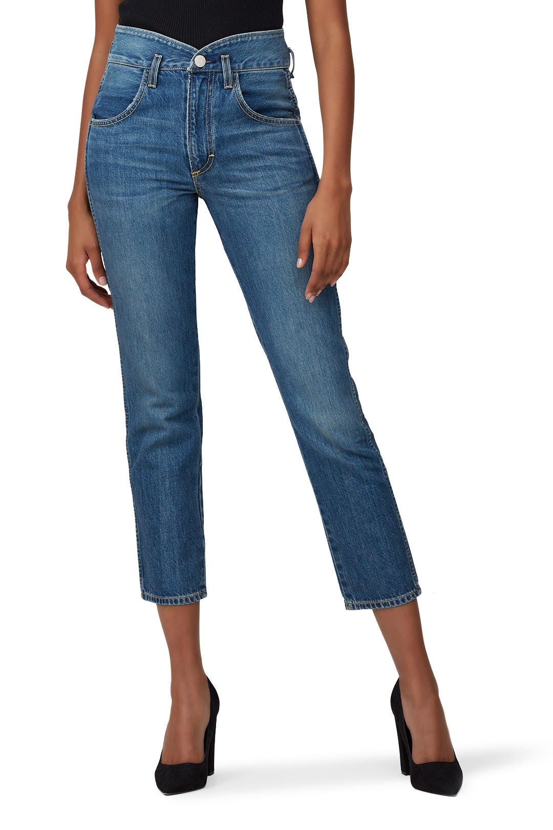 Tulip High Rise Slim Fit Jeans by AMO 1