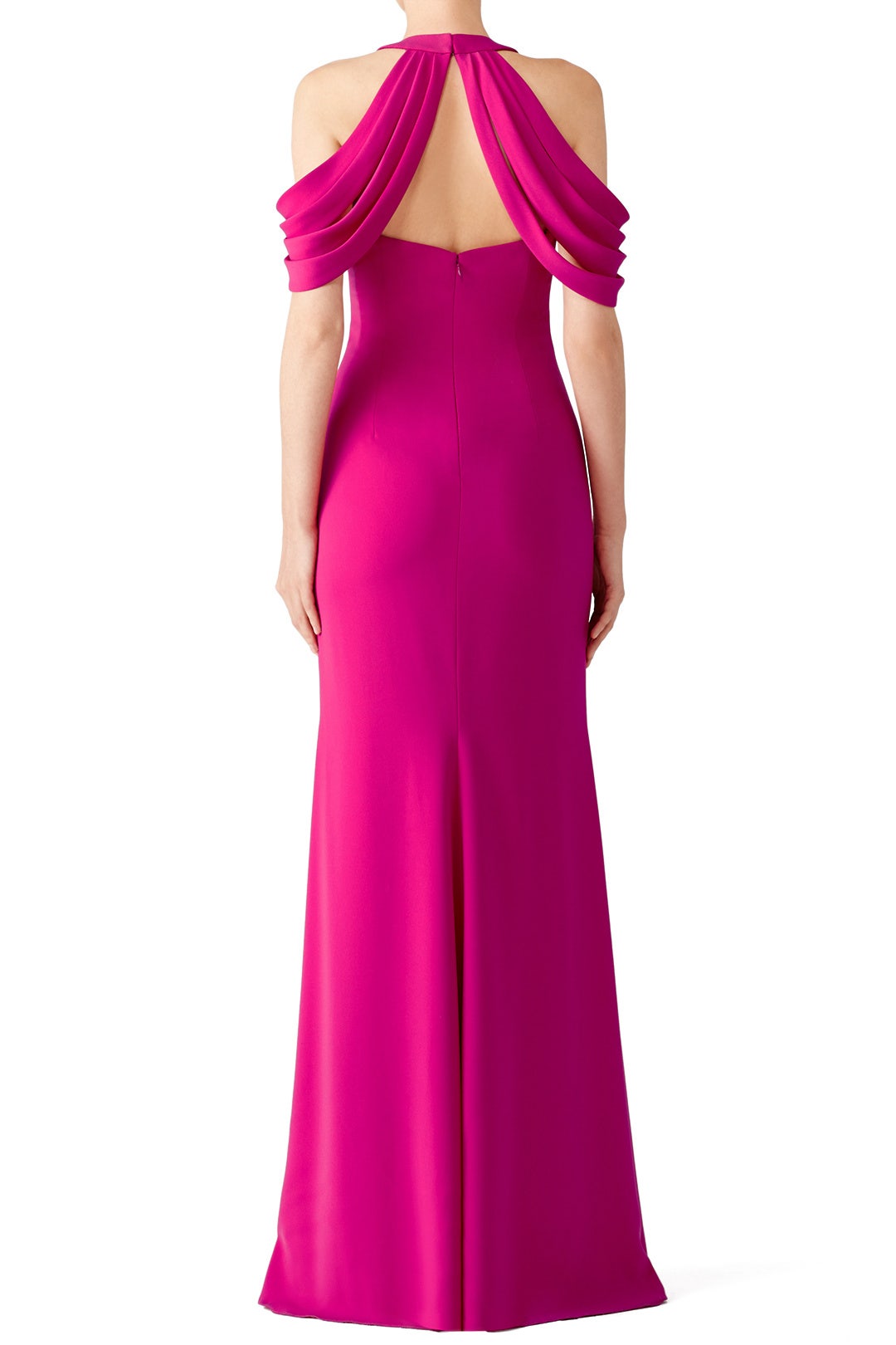 Magenta Draped Gown by Badgley Mischka 1