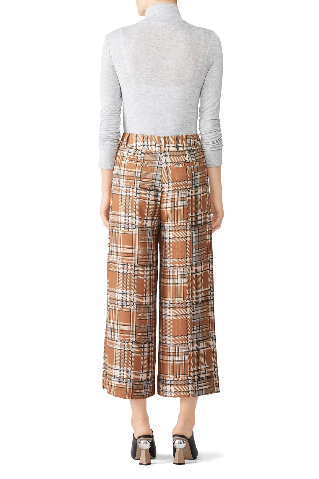 Plaid Wide Leg Pants by PatBO 1