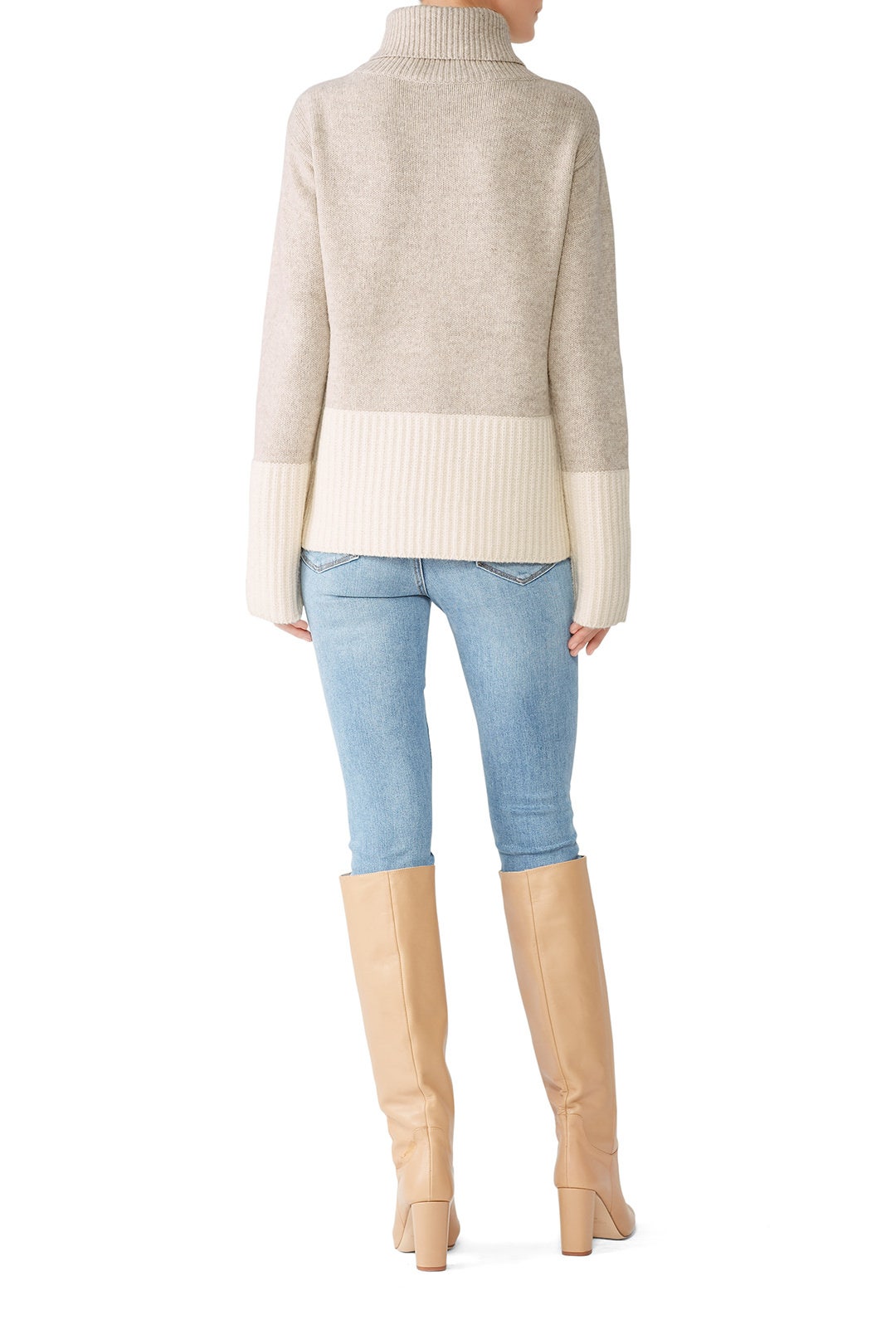 Contrast Rib Turtleneck by Derek Lam 10 Crosby 2
