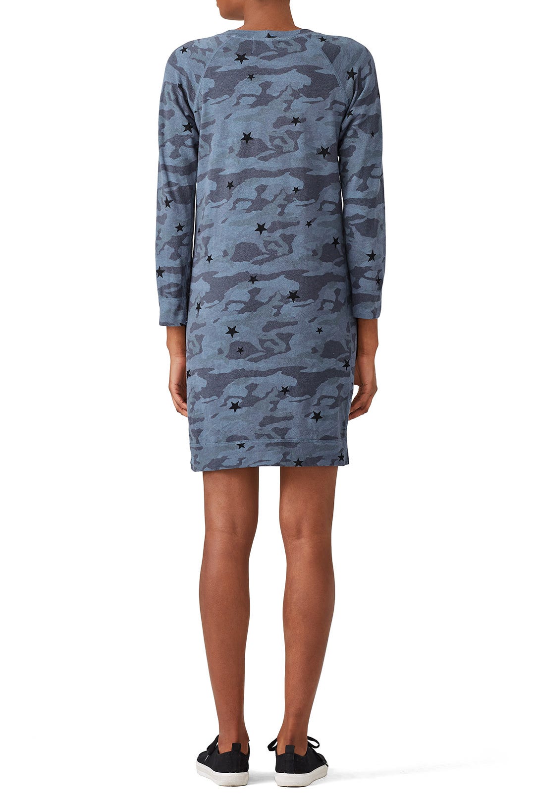 Blue Camo Sweatshirt Dress by MONROW 1
