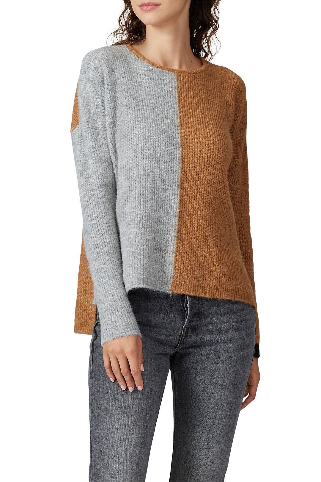 Brown Colorblock Sweater by sita murt 2