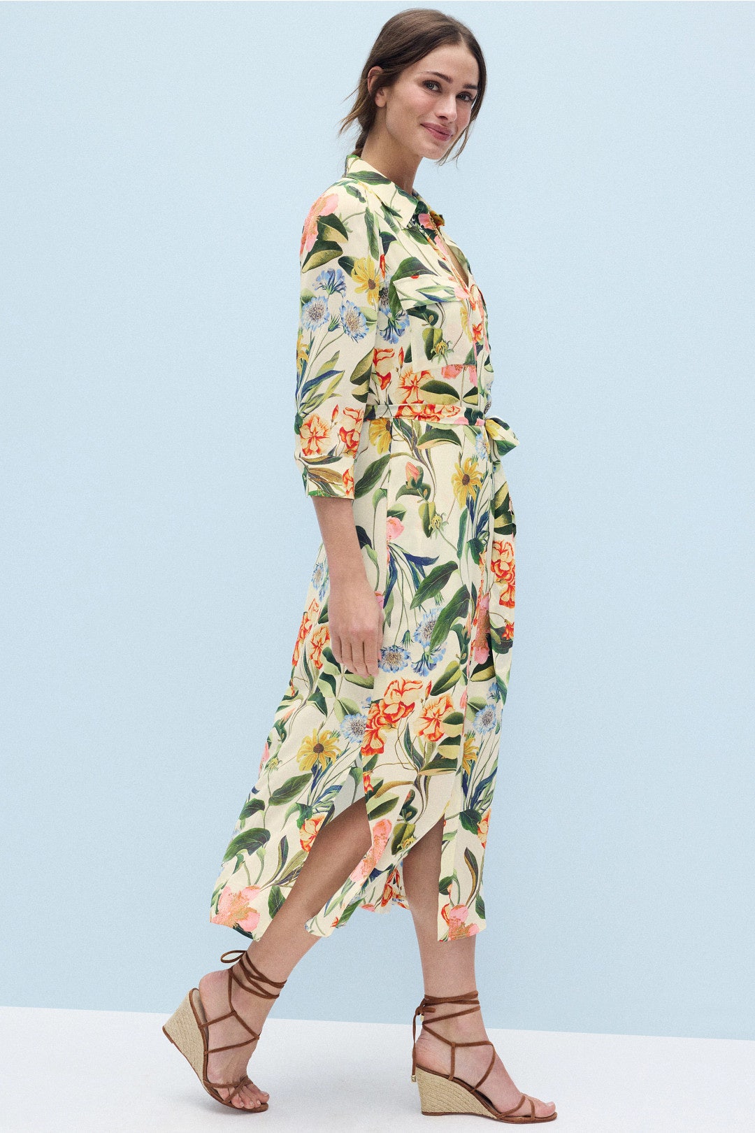 Azura Floral Printed Midi Dress by Caballero 1
