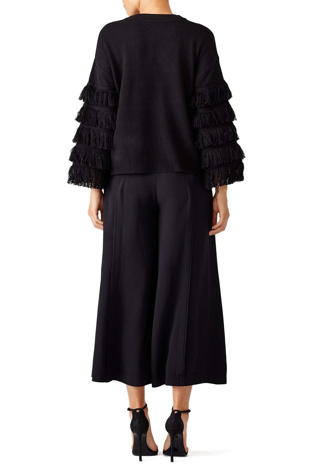 Black Ruffle Sweater by English Factory 1