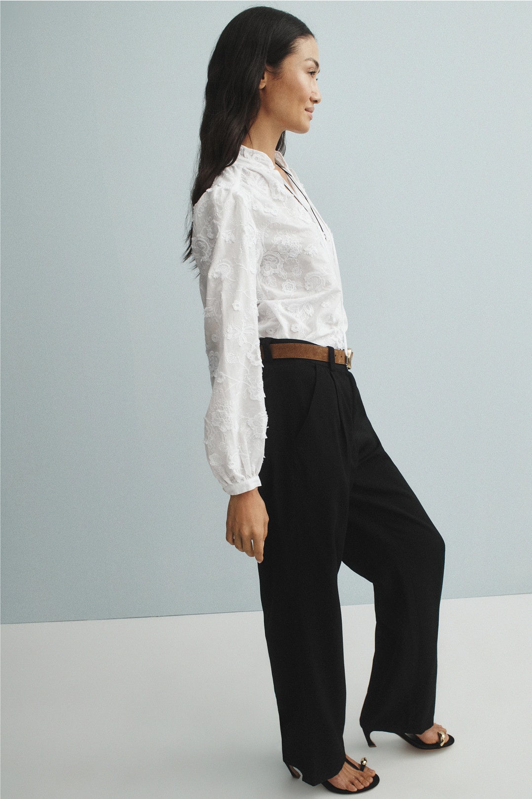 Embroidered Cotton Frill Blouse by MICHAEL KORS 2
