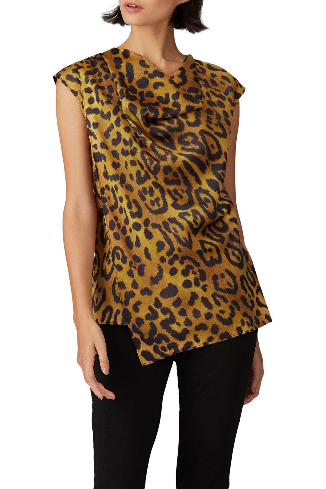 Leopard Cowl Neck Top by Adam Lippes x RTR 2