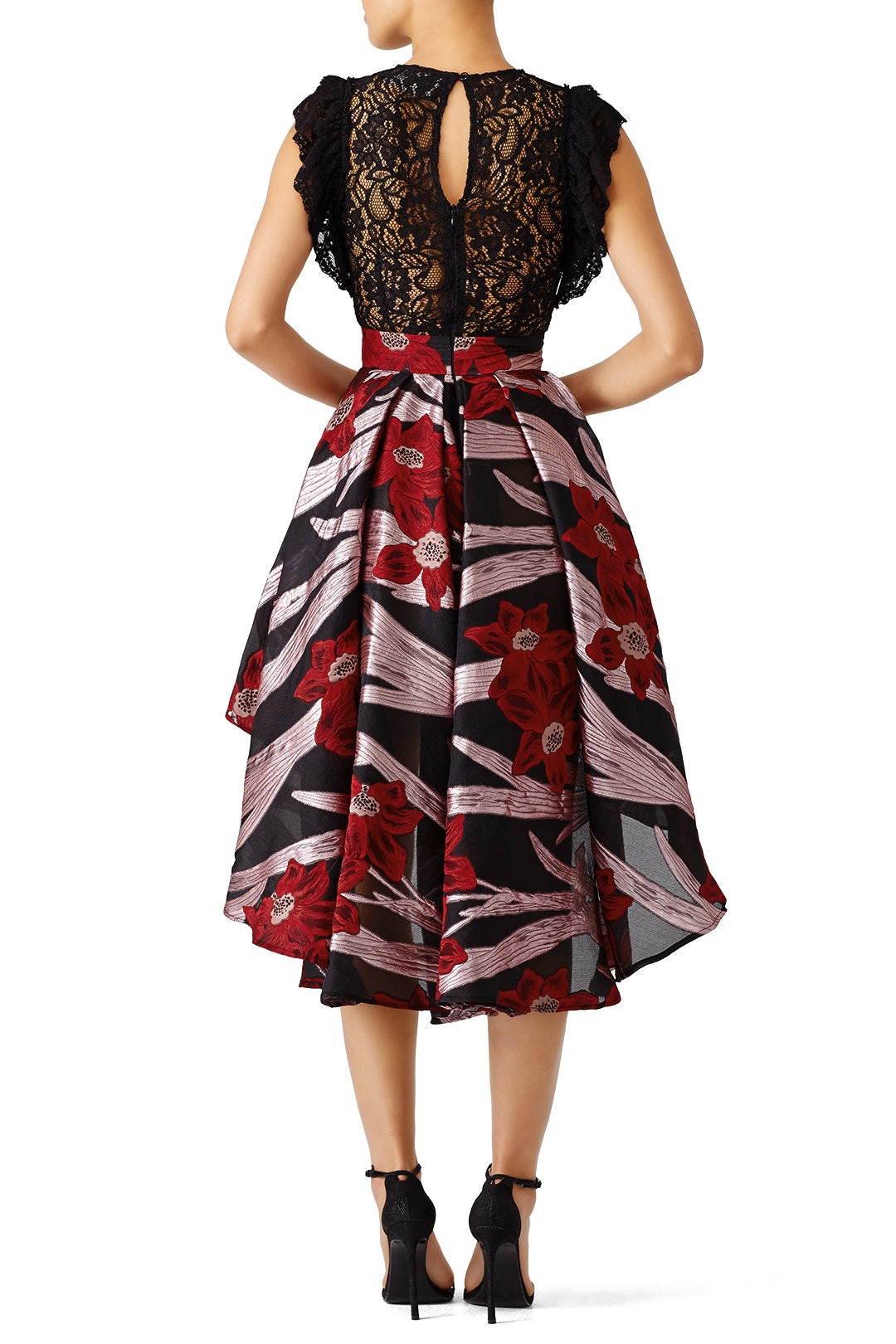 Mixed Floral Lace Dress by Christian Pellizzari 2