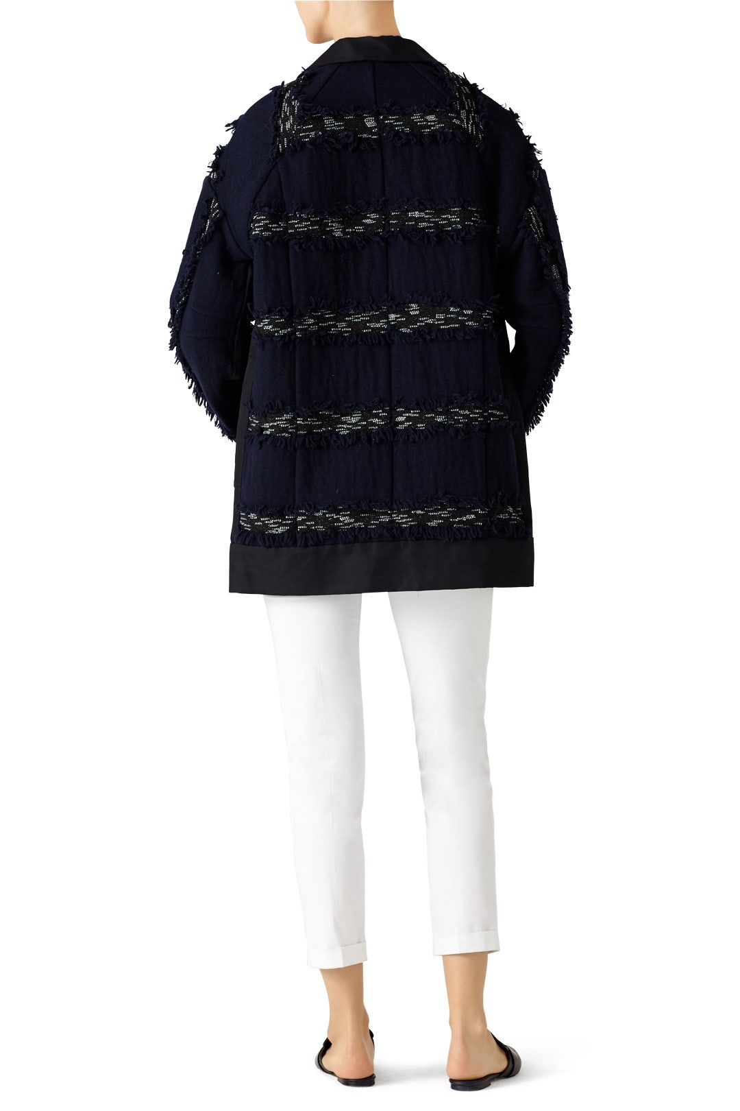 Midnight Stripe Fringe Jacket by Derek Lam 10 Crosby 2