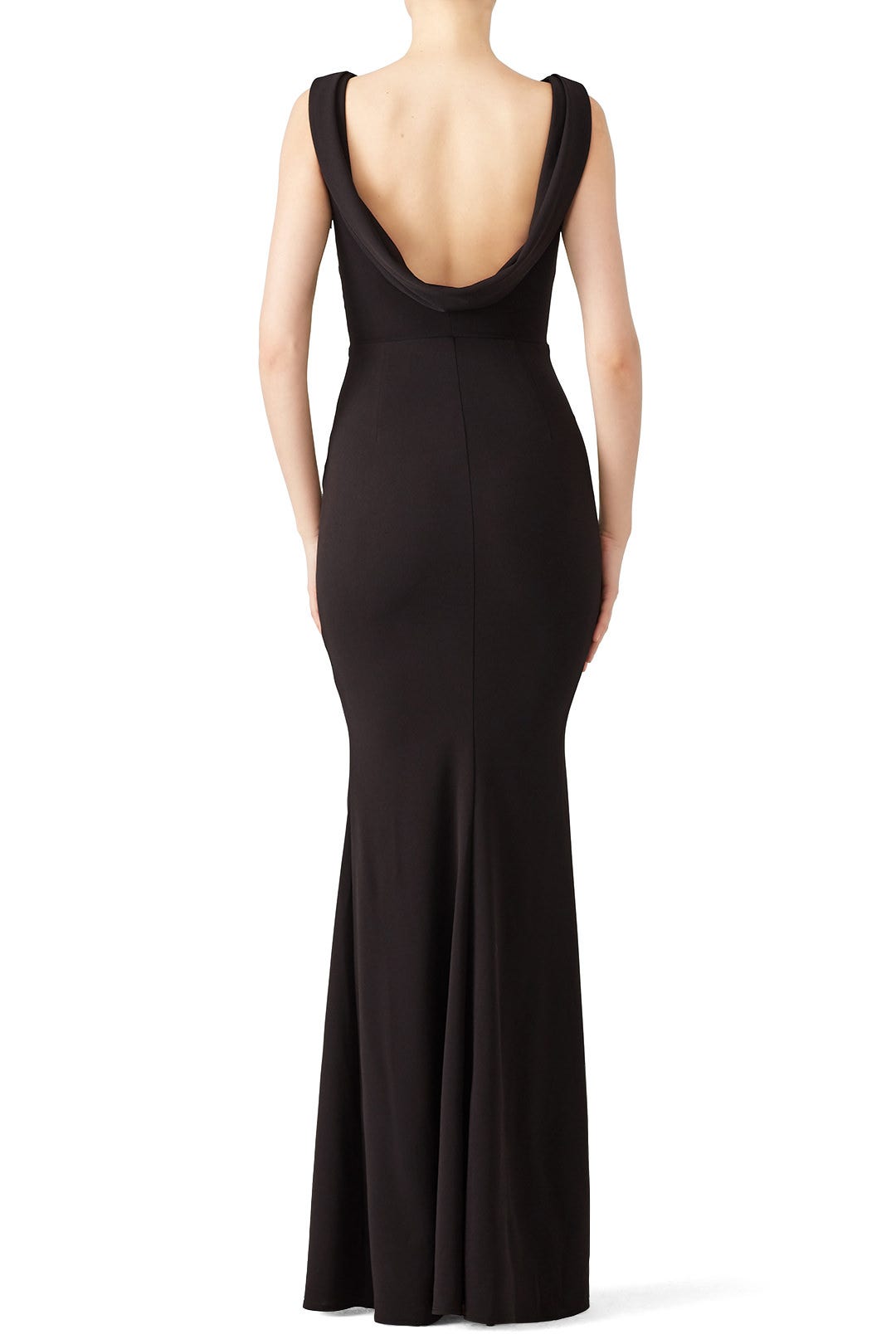 Black Cowl Back Gown by Katie May 1