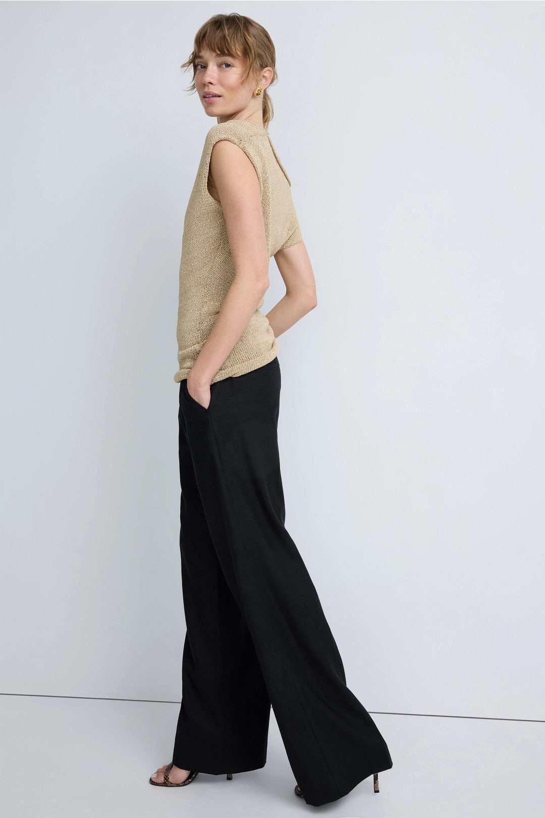 Mid Rise Pleated Wide Leg Trousers by VINCE. 2