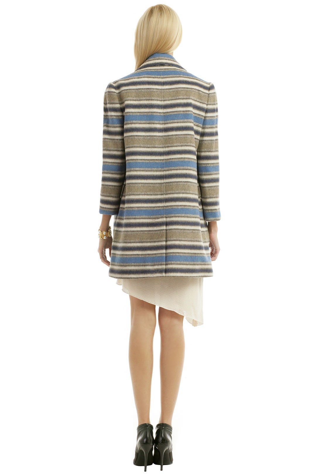 Block Stripe Wool Coat by Yigal Azrouël 1