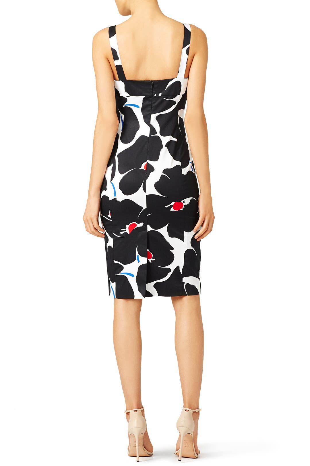Mod Black and White Flower Sheath by BOUTIQUE MOSCHINO