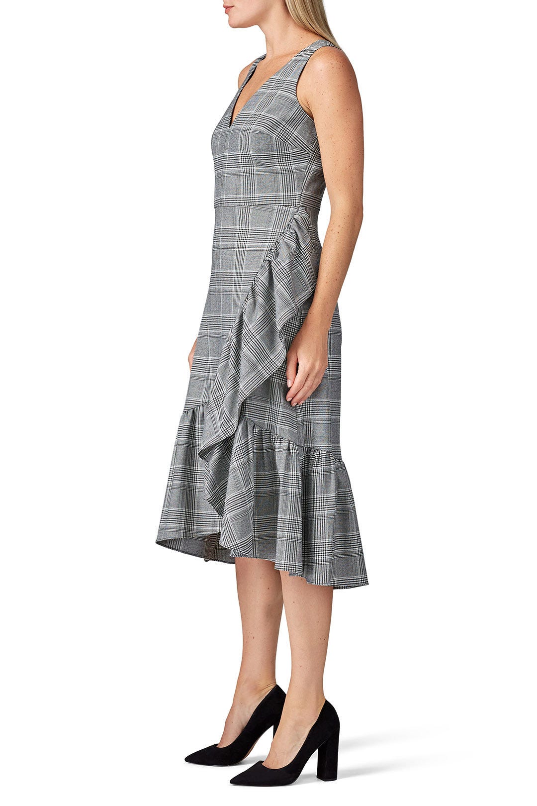 Houndstooth Ruffle Hem Dress by Great Jones 2