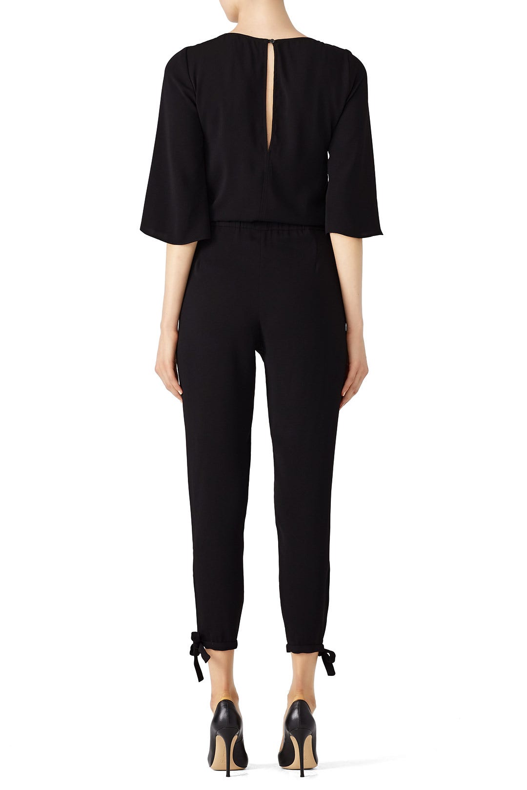 Tie Hem Jumpsuit by HALSTON 2
