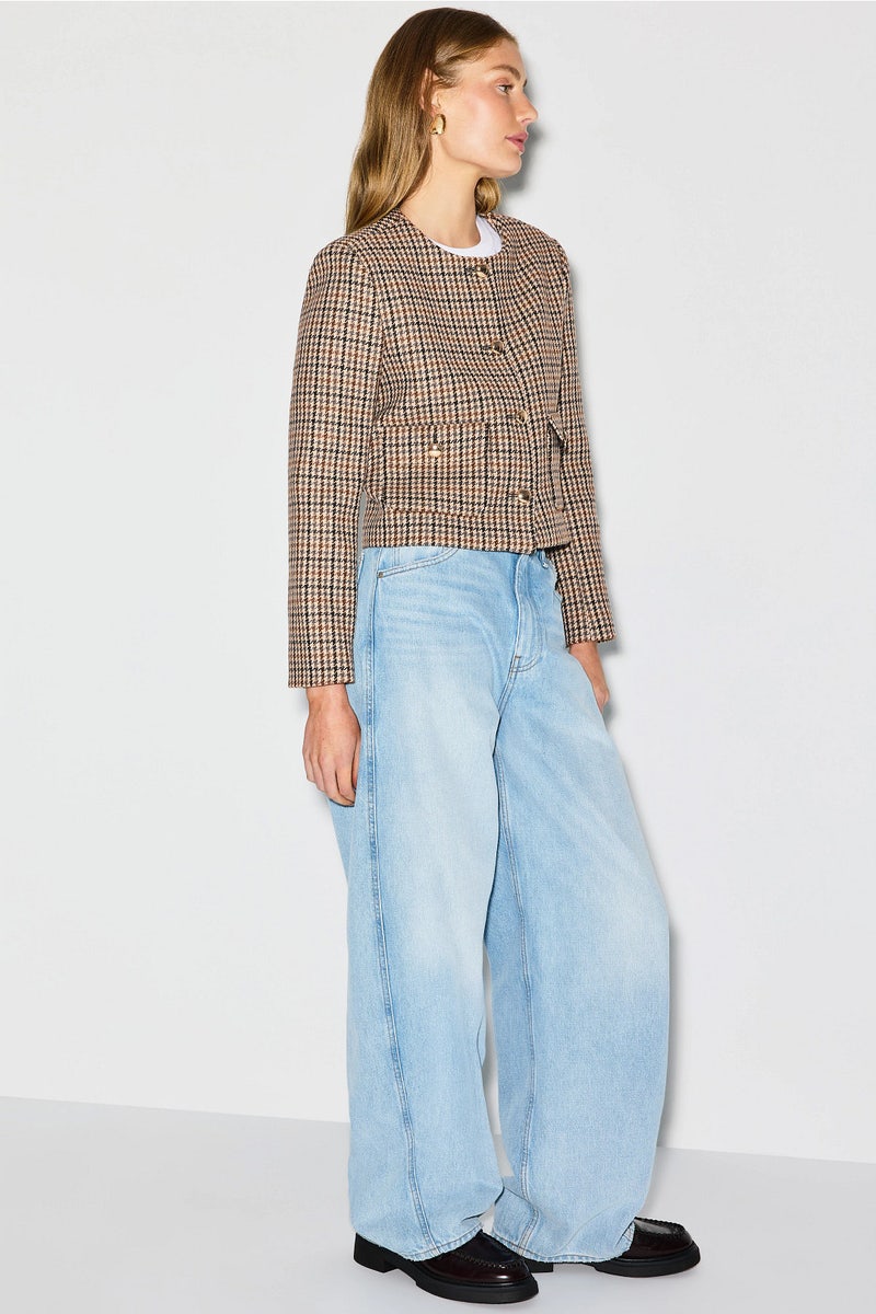 Brown Plaid Lady Jacket by Maje - Photo 1