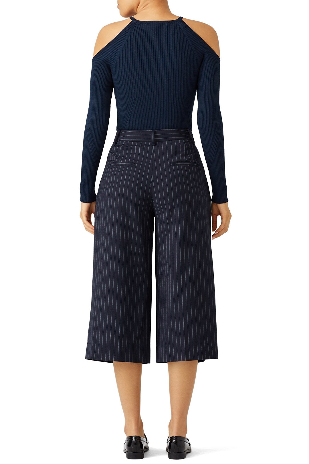 Blue Ribbed Sweater by Trina Turk 1