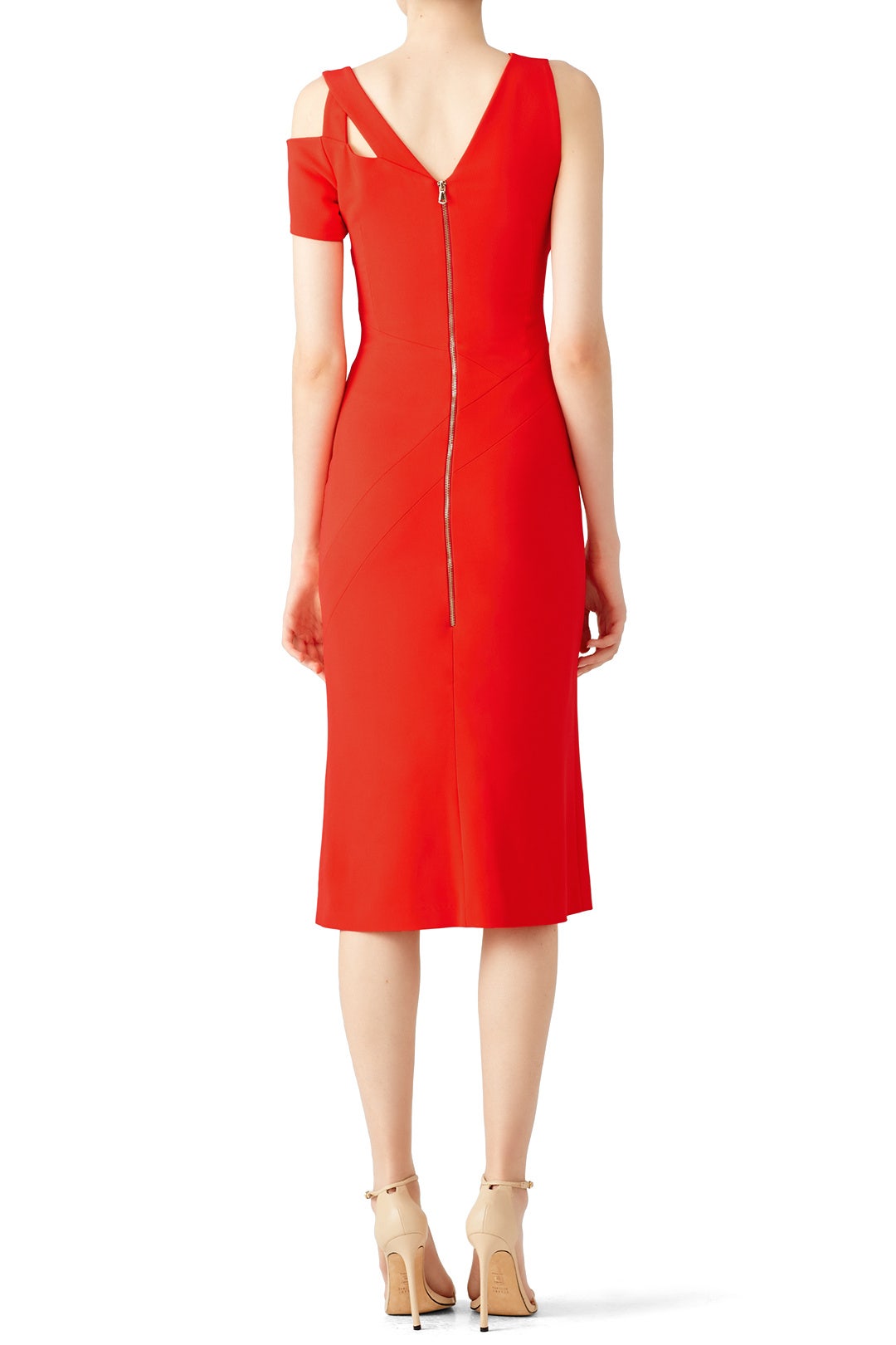 Red Asymmetric Dress by Antonio Berardi 1