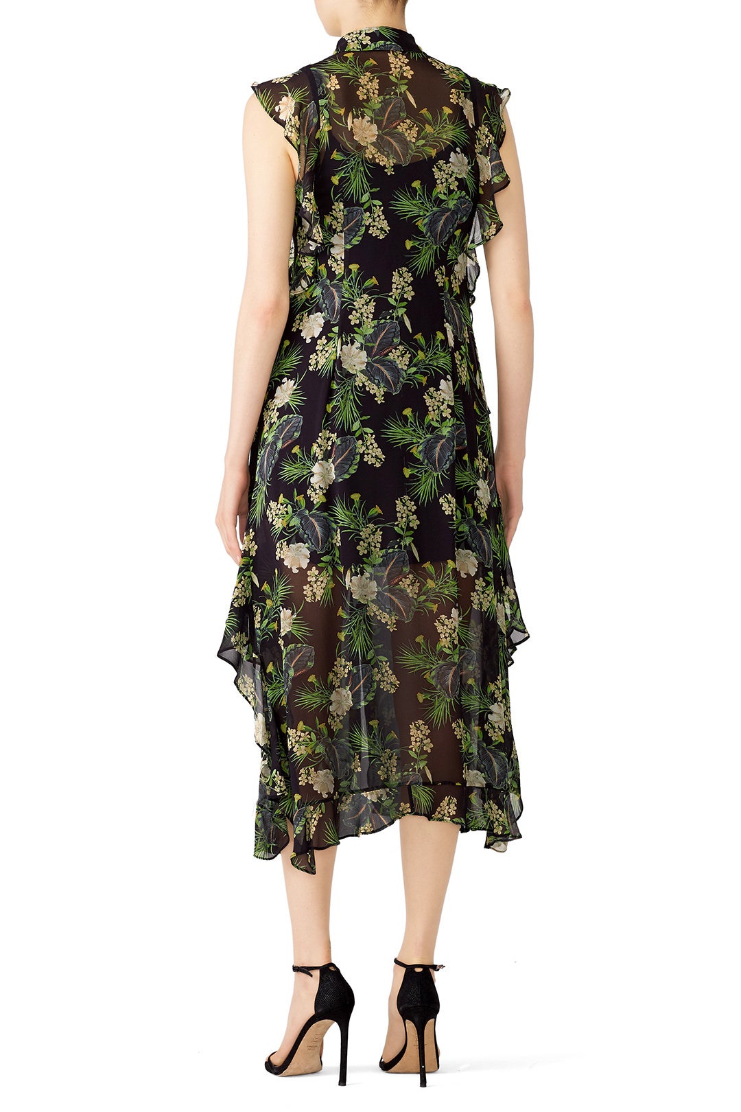 Green Floral Printed Midi Dress by Marissa Webb 2