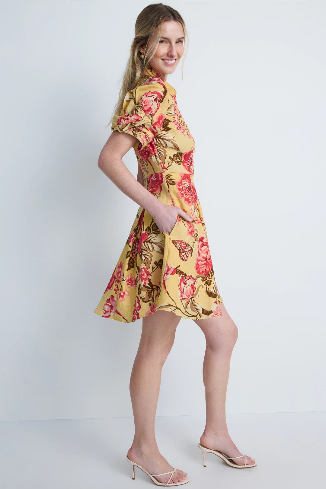 Stina Twist Sleeve Flared Mini Dress by Ted Baker London | Rent
