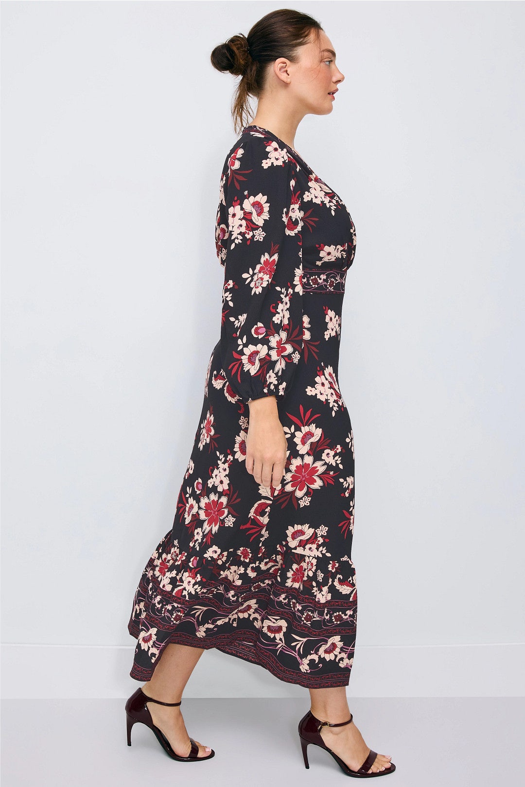 V Neck Floral Midi by Donna Morgan 6