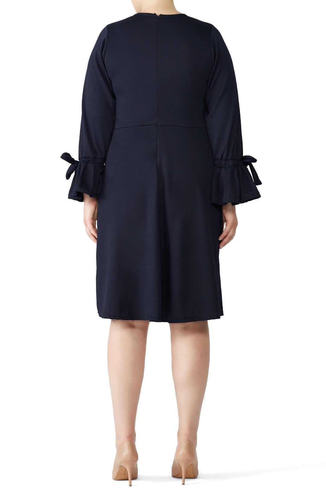 Navy Fit and Flare Dress by LOST INK 5