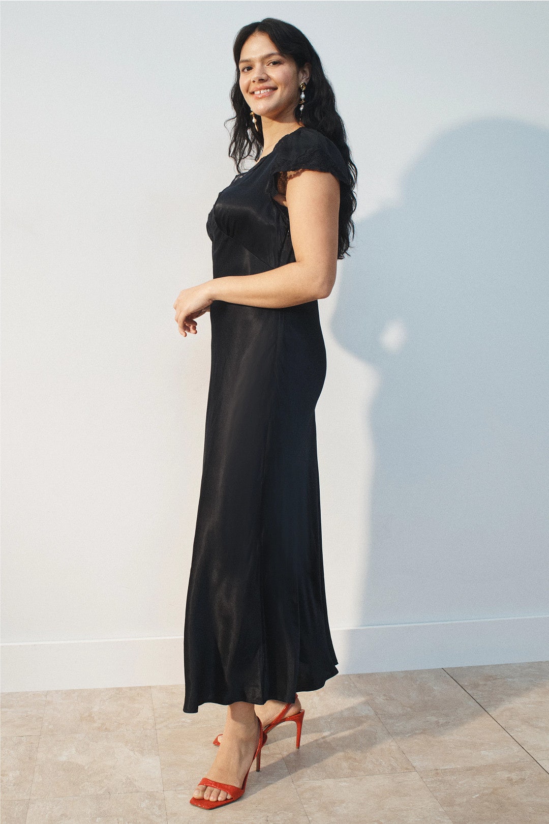 Lace Trim Midi Dress by Rixo x RTR 6