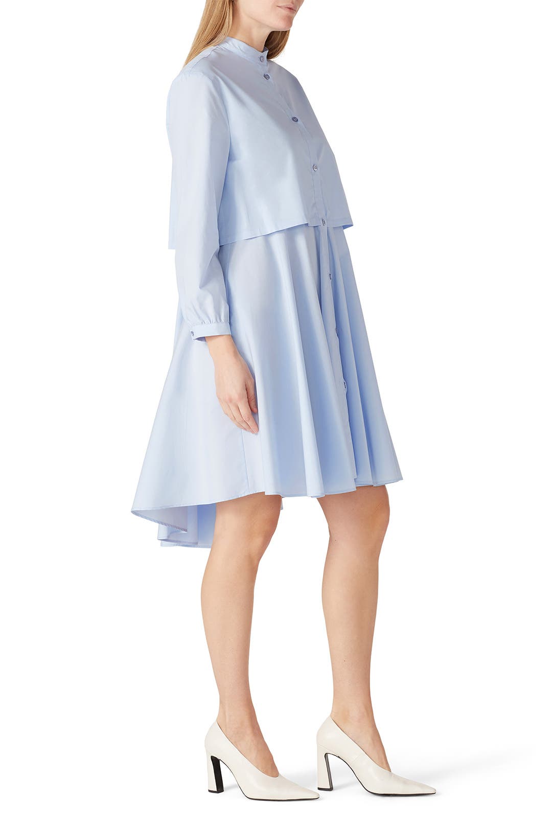 ワンピース EMPORIO ARMANI Woman Dress Blue EW001538TE14039 UB115 Blue Layered Swing Dress by Emporio Armani | Rent the Runway