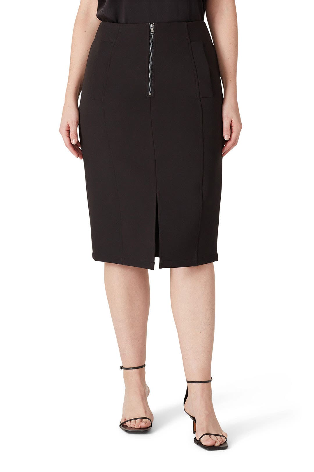 Black Zipper Skirt by Emporio Armani | Rent the Runway