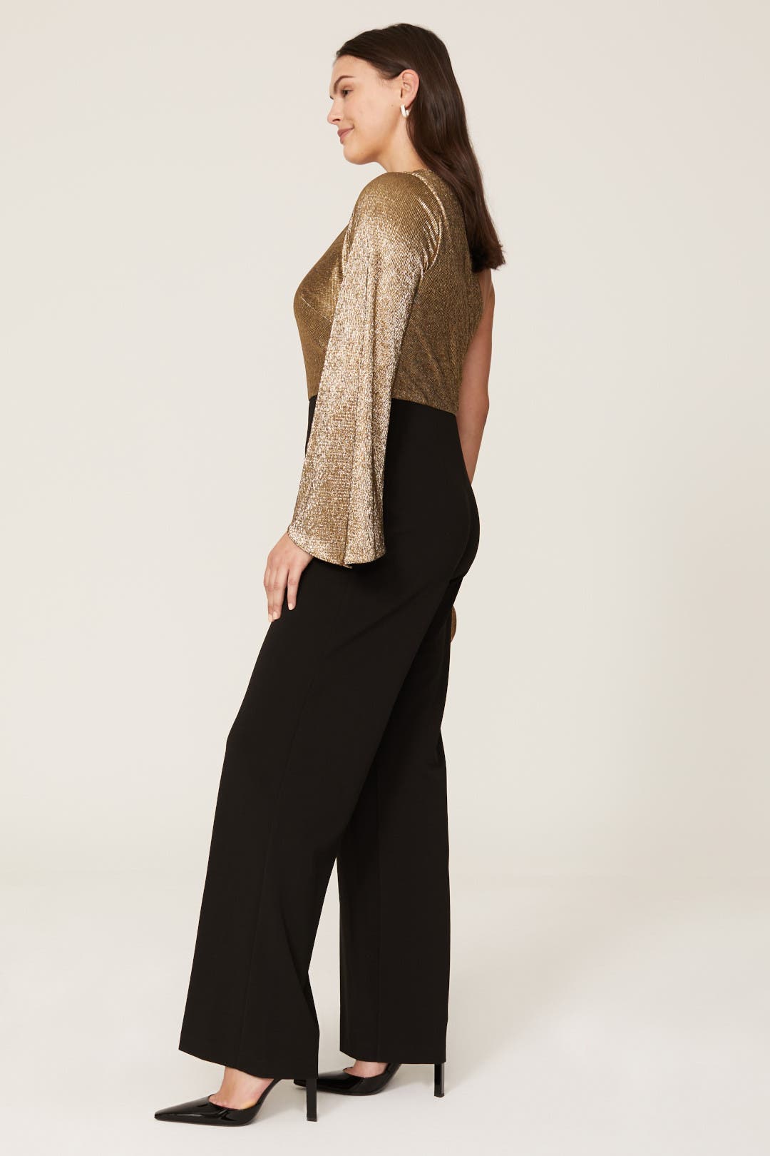 Copper One Shoulder Jumpsuit by Lauren Ralph Lauren | Rent