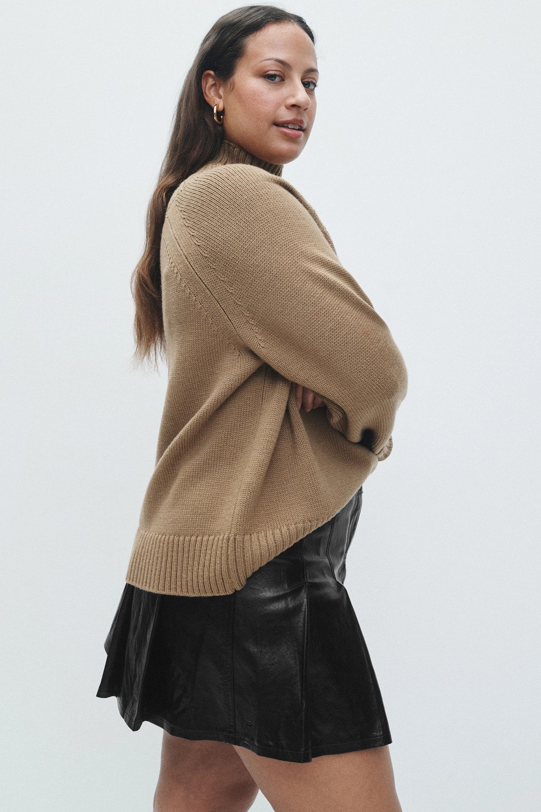 Faux Leather Pleated Mini Skirt by MICHAEL KORS 6