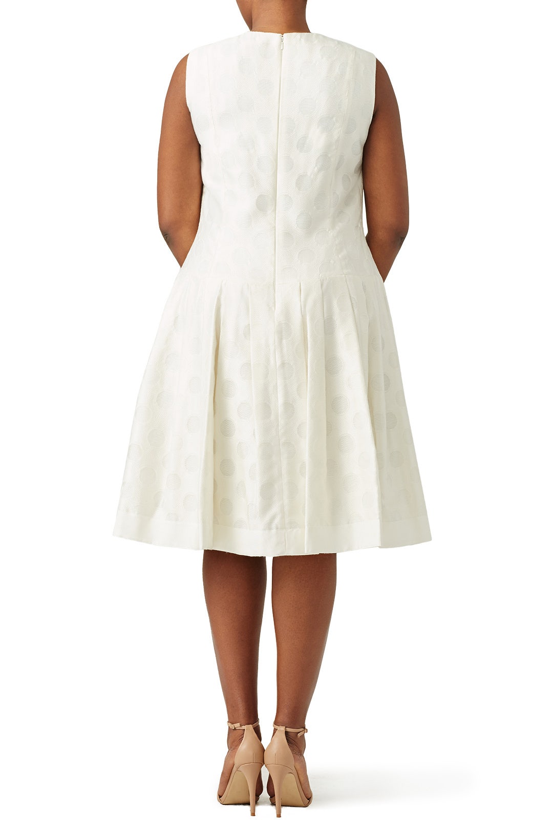 White Spot Dot Dress by Carmen Marc Valvo 5