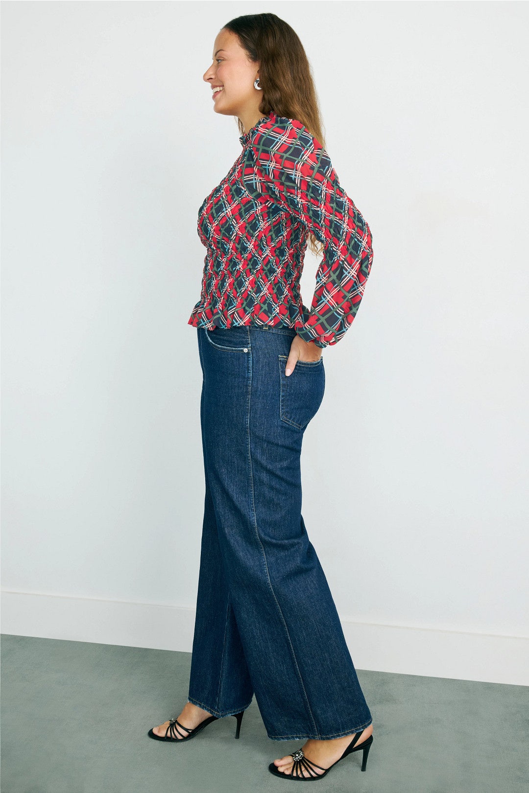 Smocked Ruffle Neck Top by Rixo x RTR 6