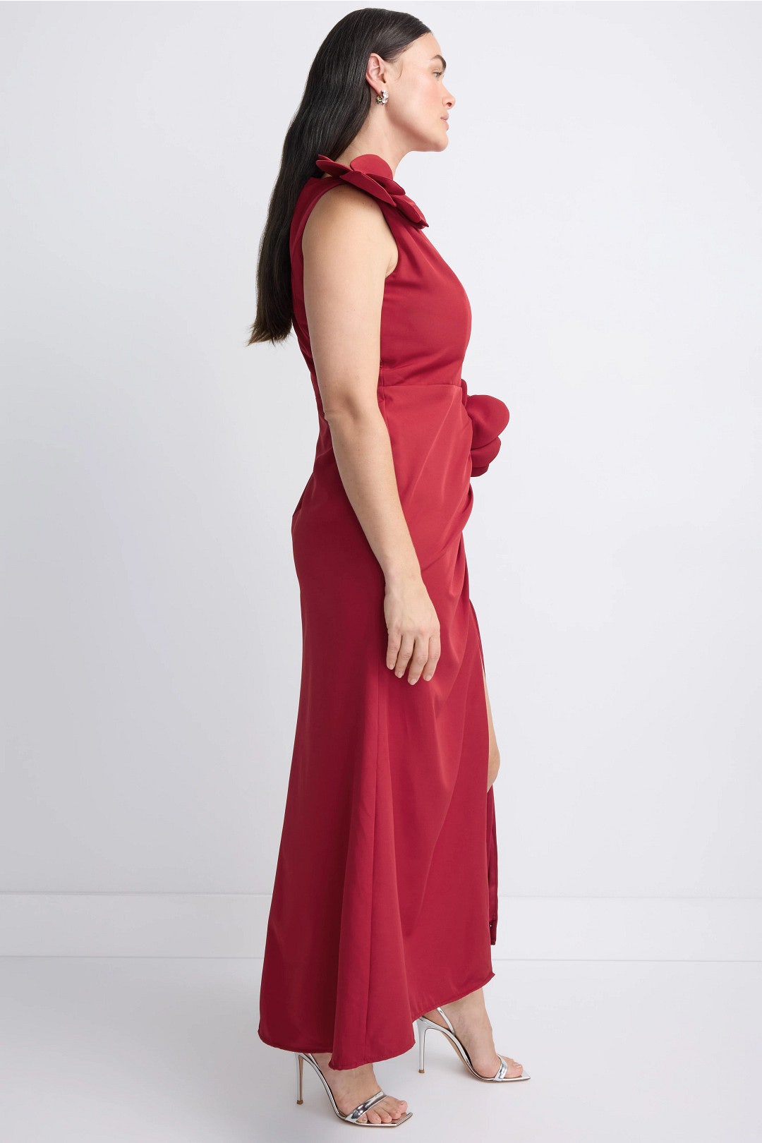 High Neck Crepe Column Dress by Ieena for Mac Duggal 6