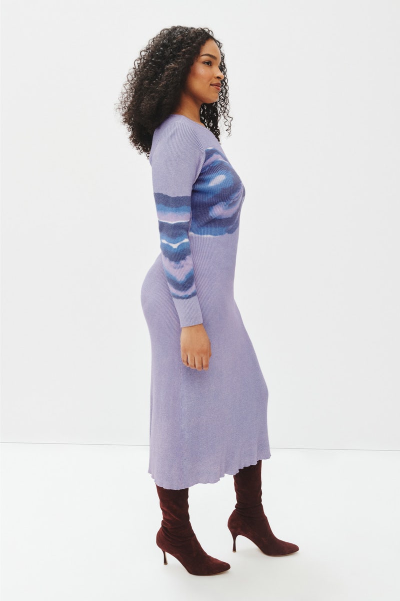 Tie Dye Crew Neck Sweater Dress by Prabal Gurung x RTR - Photo 6