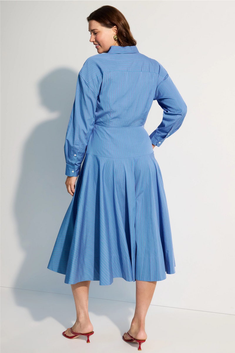 Blue Striped Boden Dress by XRENA | Rent the Runway