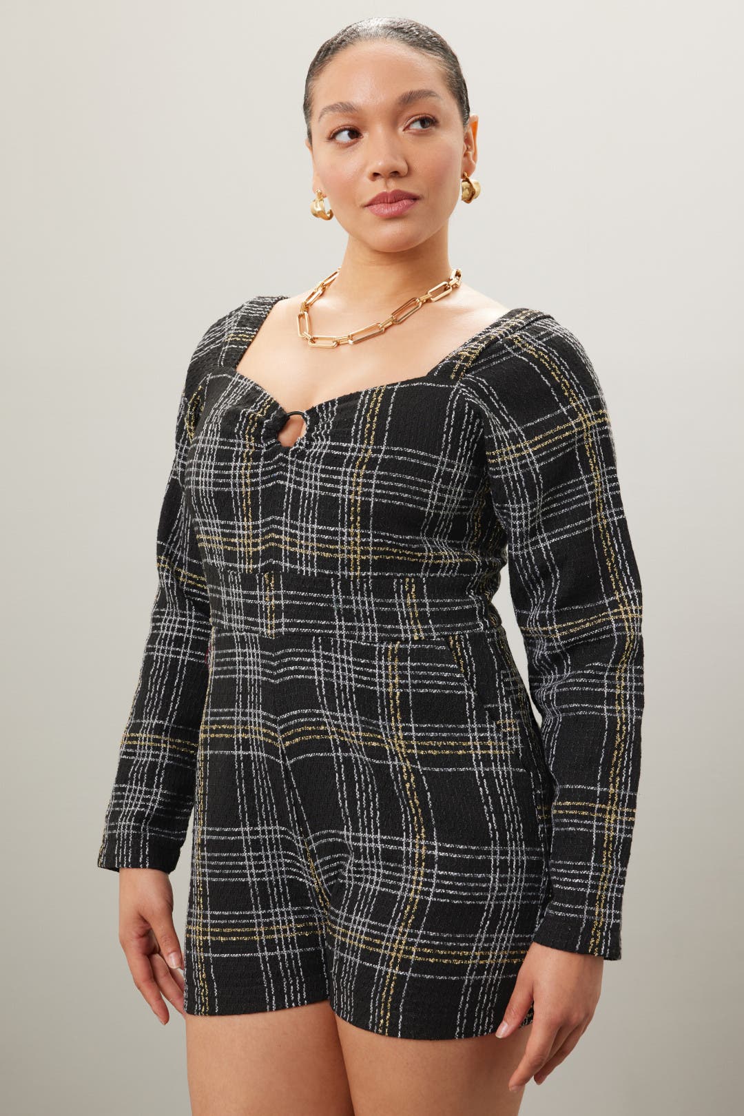 Summer Tweed Romper Sサイズ Amazon.com: Kedera Women Summer Tweed Jackie Romper Button