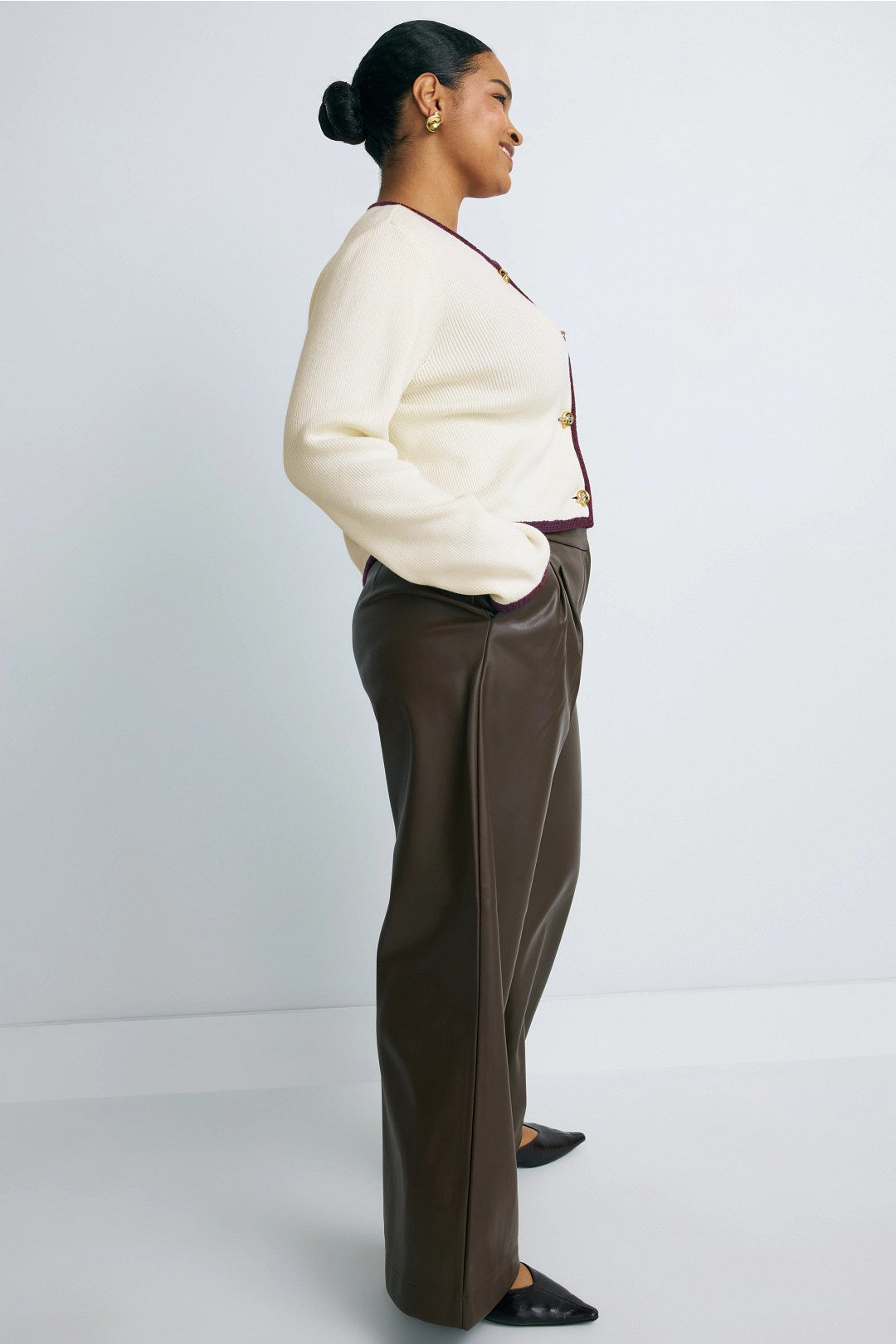 Contrast Piping Cardigan by Derek Lam 10 Crosby x RTR 6