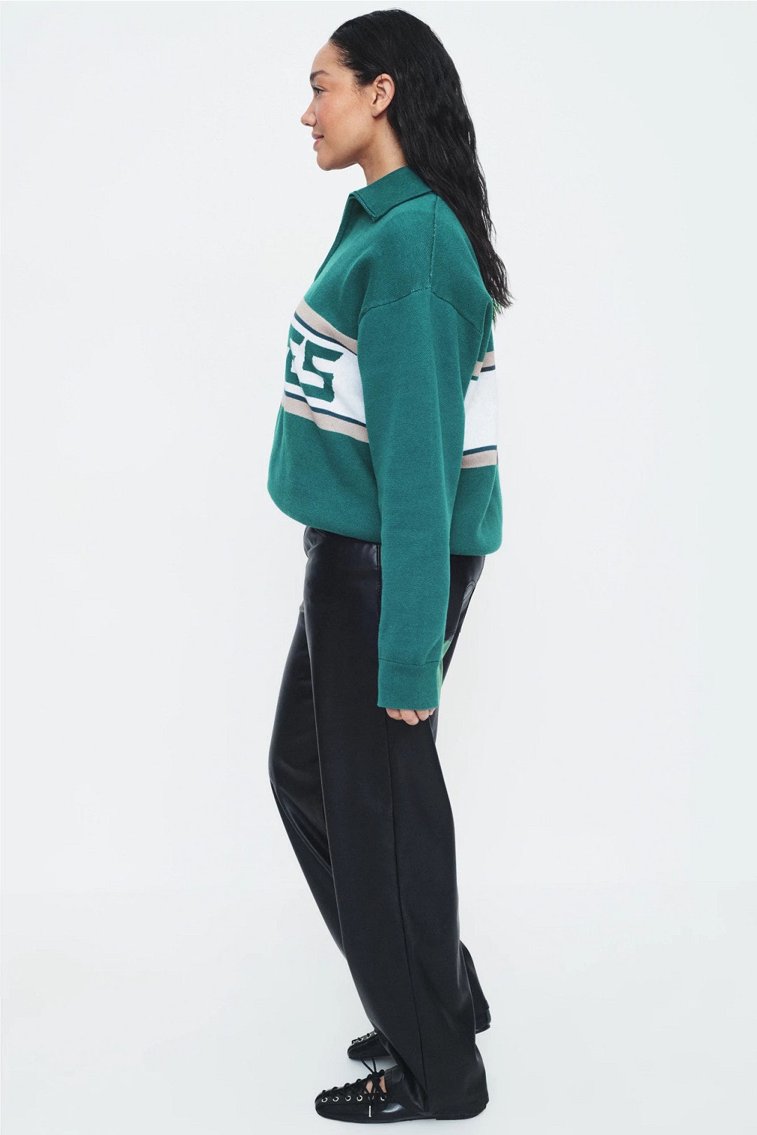 Eagles Quarter Zip Pull Over Sweater by Terez 6