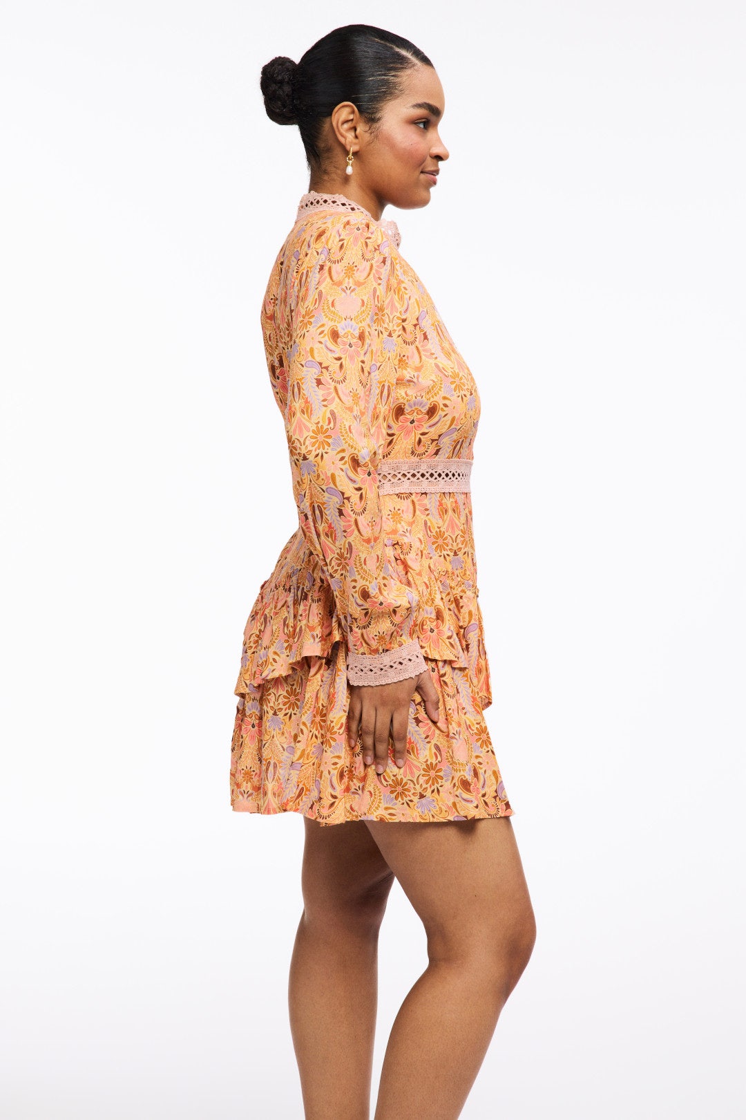 Printed Tiered Ruffle Mini Dress by Layered with Love 3