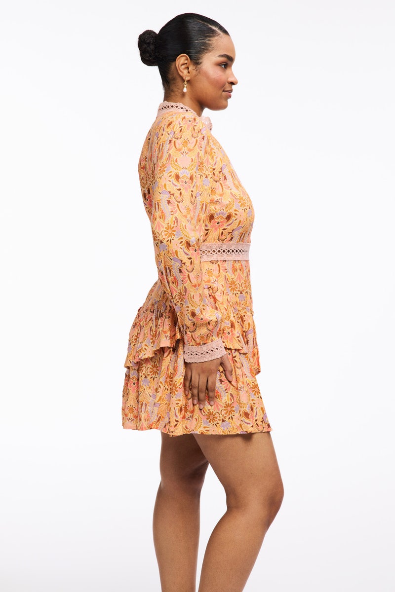 Printed Tiered Ruffle Mini Dress by Layered with Love - Photo 6