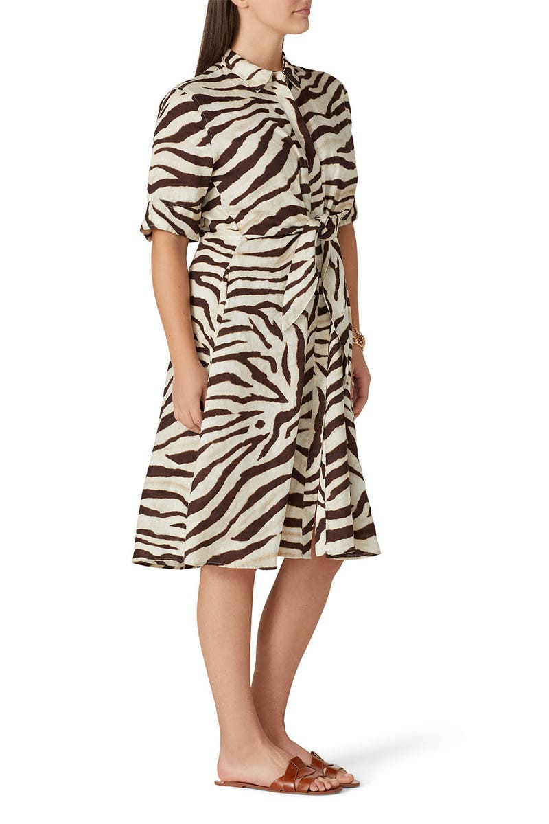 Cream Zebra Shirtdress by Lauren Ralph Lauren - Photo 6